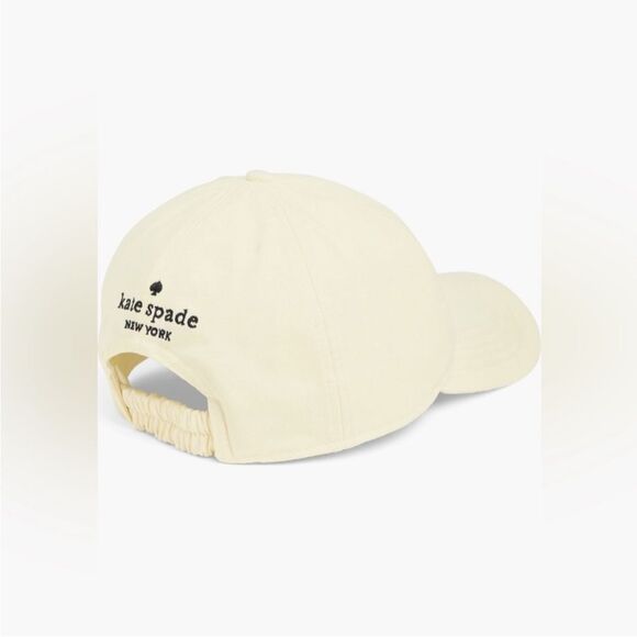Kate Spade NWT Logo Baseball Cap in French Cream - Picture 2 of 8
